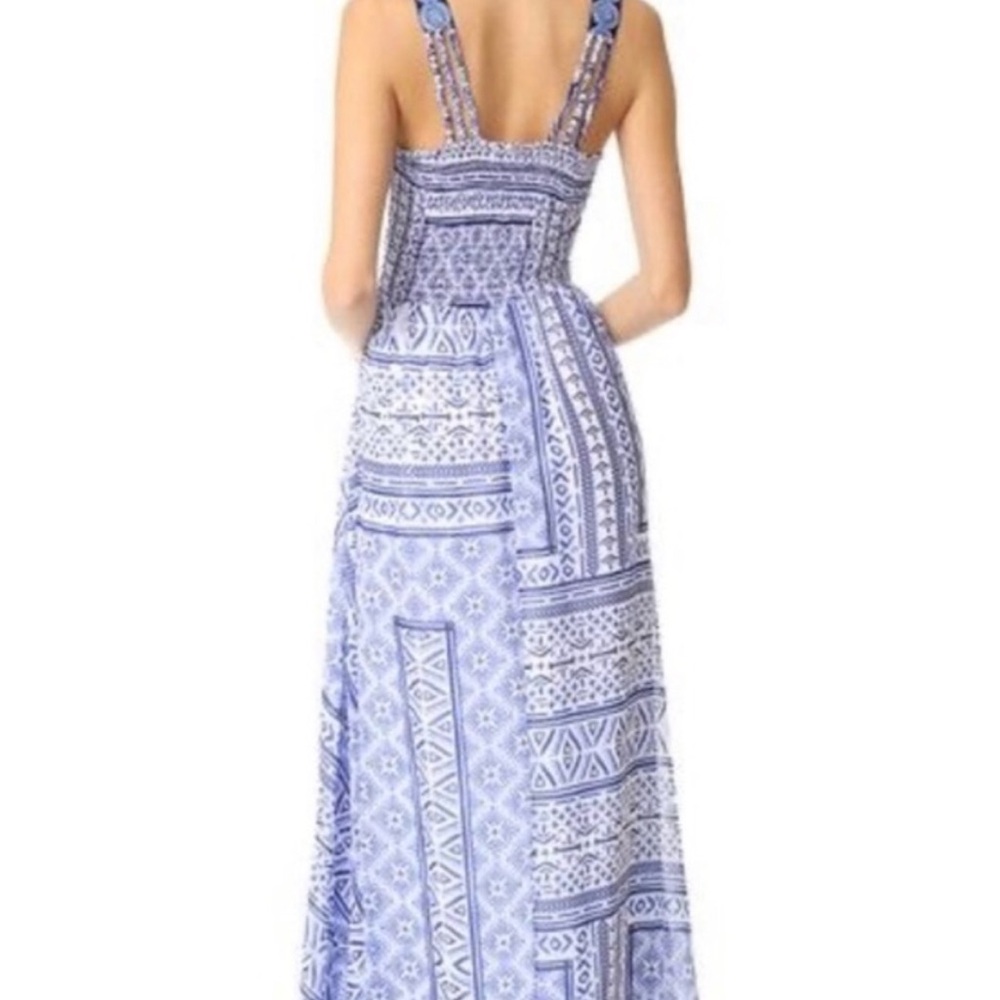 Blue Patterned Mini Dress - image 2